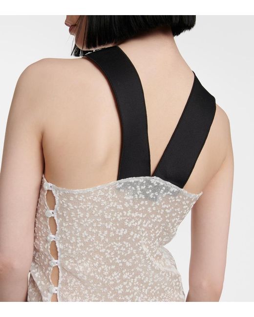 Coperni White Embellished Halterneck Minidress