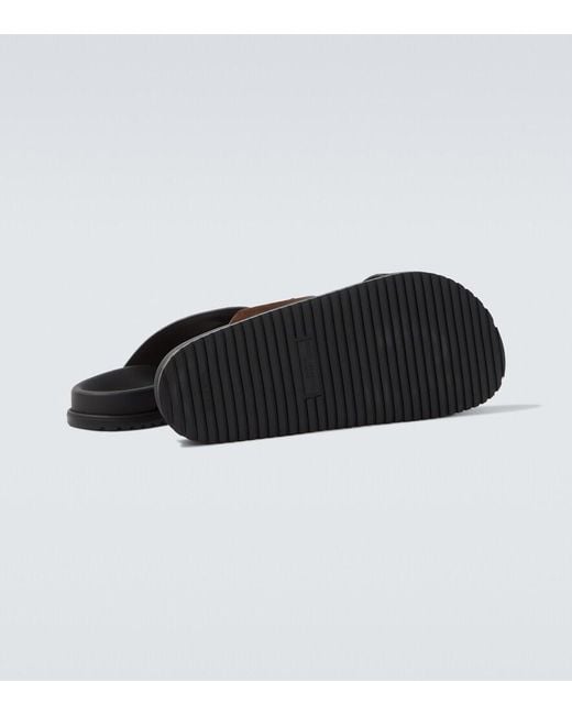 Dolce & Gabbana Brown Suede Slides for men