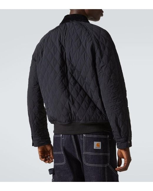 Giacca Blouson Trapuntata di Burberry in Blue da Uomo
