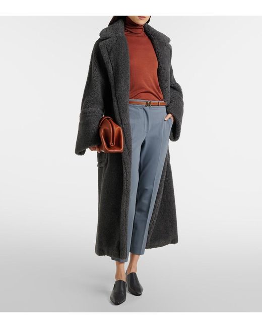 Max Mara Blue Pegno Jersey Cropped Pants