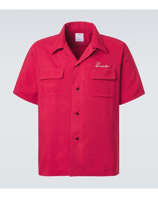 Visvim Pink Judd Canvas Bowling Shirt for men