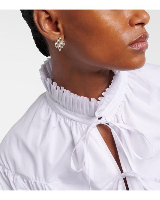 YSSO White Chain Link Mini 925 Sterling Earrings