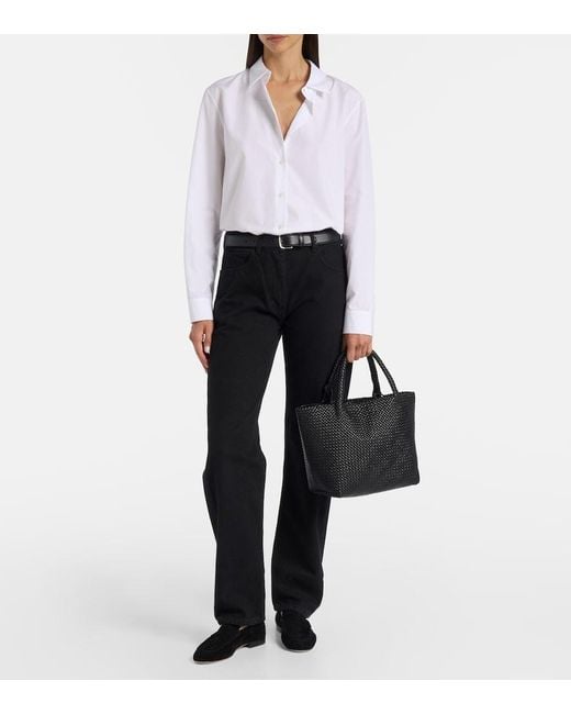 The Row Black Soft Suede Loafers