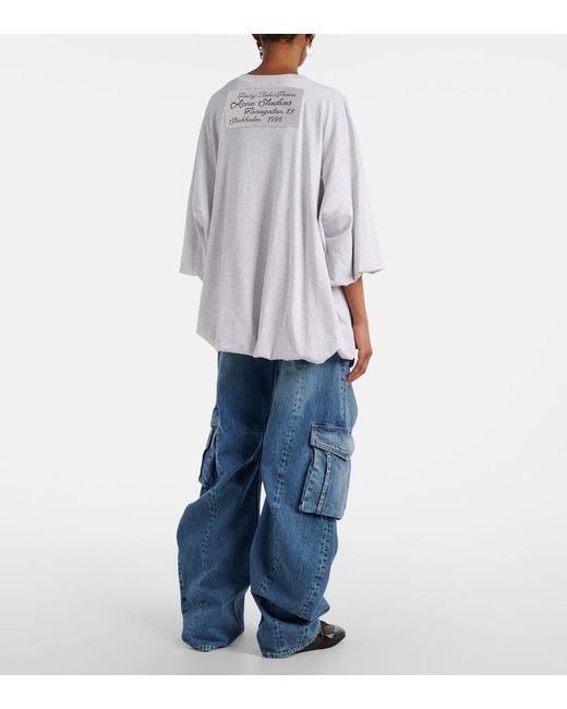 Top De Jersey De Algodon Acne de color White