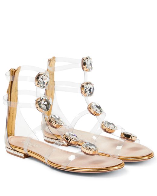 caged flat sandals uk