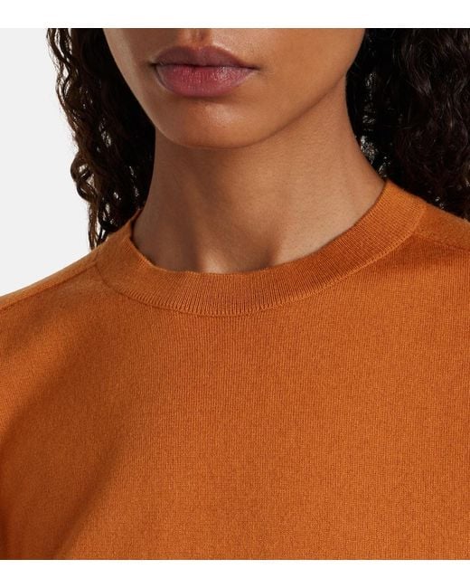 Loro Piana Orange Piuma Cashmere Sweater