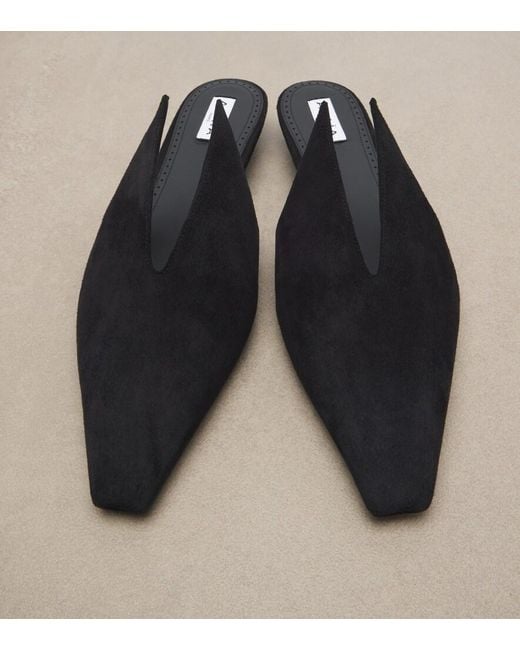 Alaïa Black Suede Mules