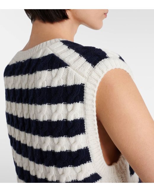 Moncler Blue Wool Sweater Vest