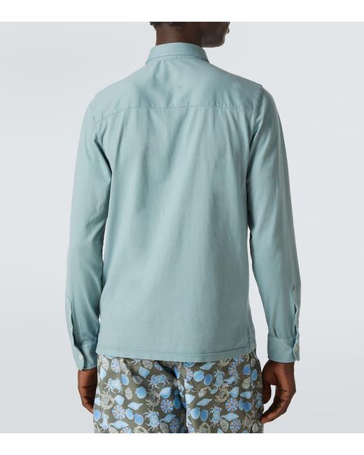 Fedeli Hemd Jason Aus Baumwoll-Jersey in Blue für Herren
