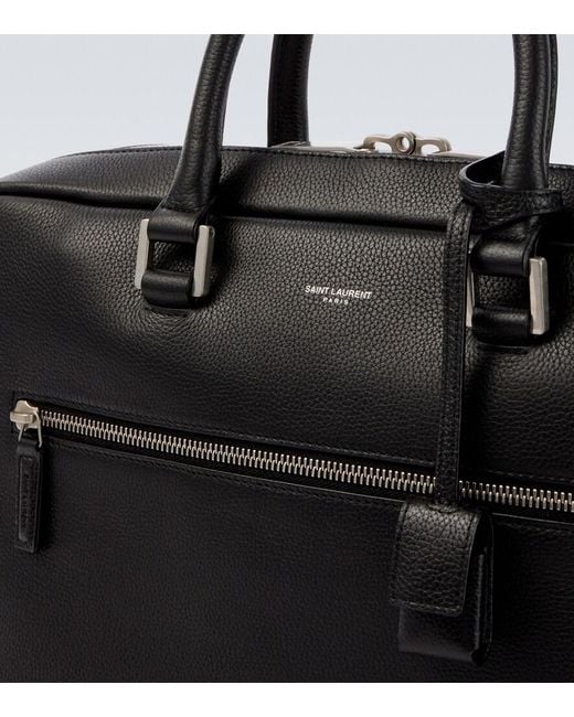 Saint Laurent Black Sac De Jour Leather Tote Bag for men