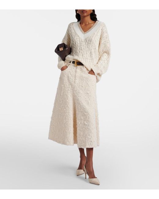 Manolo Blahnik Natural Carolyne Woven Slingback Pumps