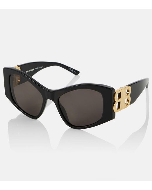 Balenciaga Brown Dynasty Rectangular Sunglasses