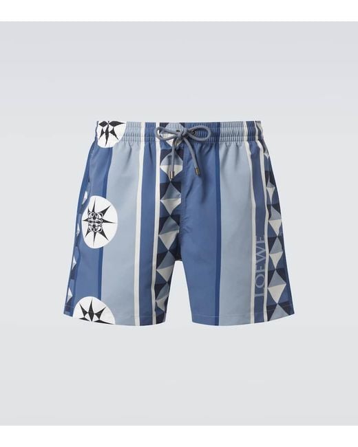 Loewe Blue Paula's Ibiza Printed Swim Trunks for men