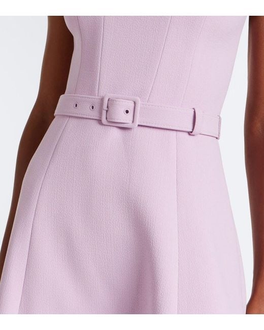 Rebecca Vallance Purple Yolanda Embellished Crepe Cocktail Dress