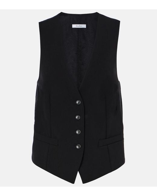 Max Mara Black 'Kiwi' Jersey Vest