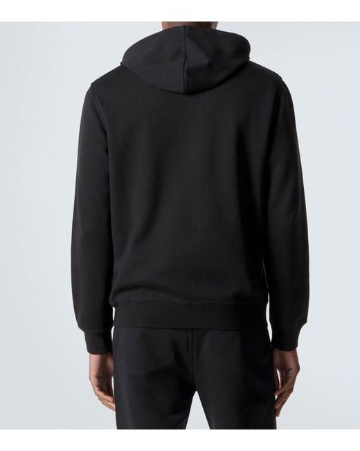 Brunello Cucinelli Black Cotton-Blend Hoodie for men