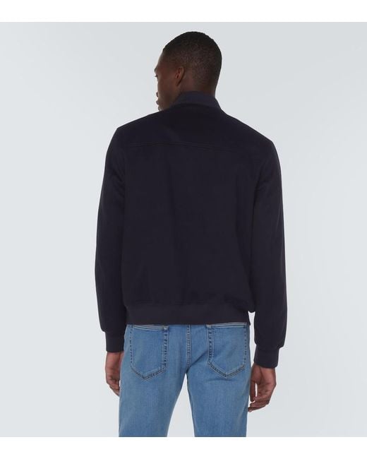 Loro Piana Blue Ivy Cashmere Bomber Jacket for men