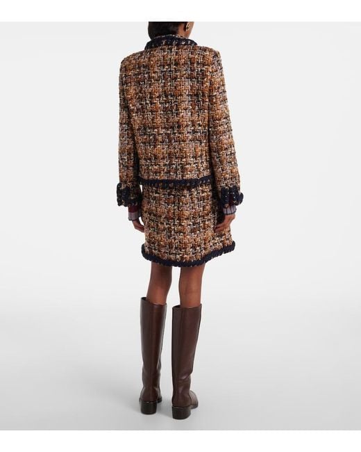 Etro Brown Paisley Tweed Blazer