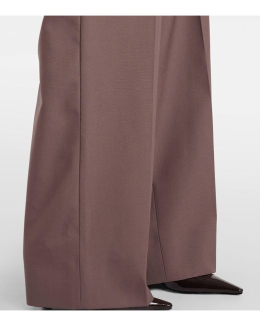 Stella McCartney Brown Wool Wide-leg Pants