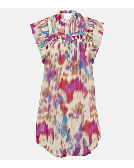 Isabel Marant Purple Leaza Cotton Minidress
