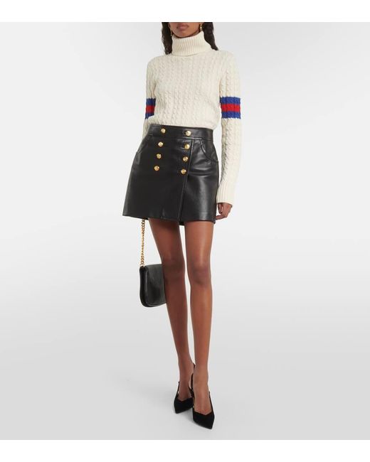 Gucci White Wool And Cashmere Turtleneck Sweater