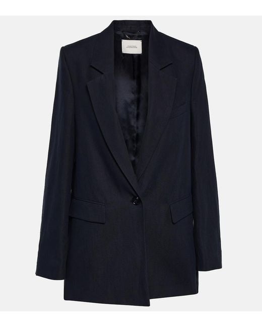 Dorothee Schumacher Blue Colorful Lightness Cotton And Linen Blazer