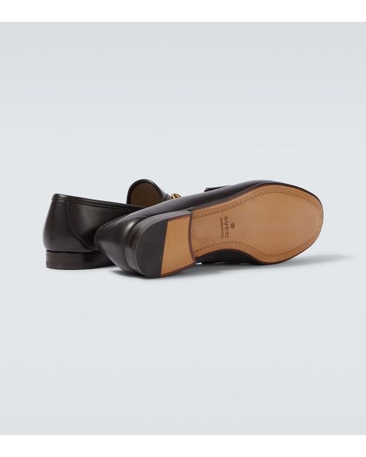 Gucci Black Horsebit 1953 Leather Loafers for men