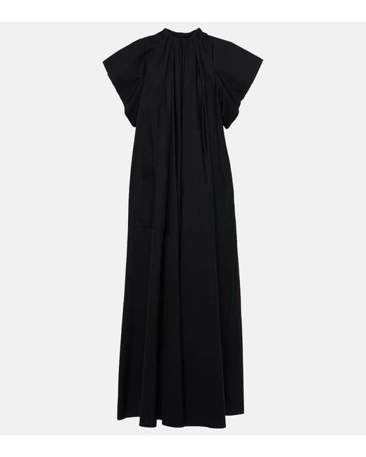 Vestido midi de popelin de algodon MM6 by Maison Martin Margiela de color Black