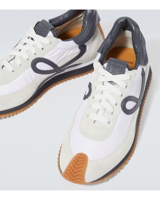 Loewe Sneakers Flow Runner mit Veloursleder in Gray für Herren