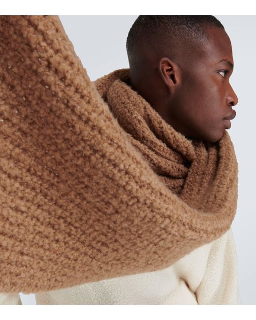 Echarpe en laine de chameau et soie Loro Piana pour homme en coloris Natural
