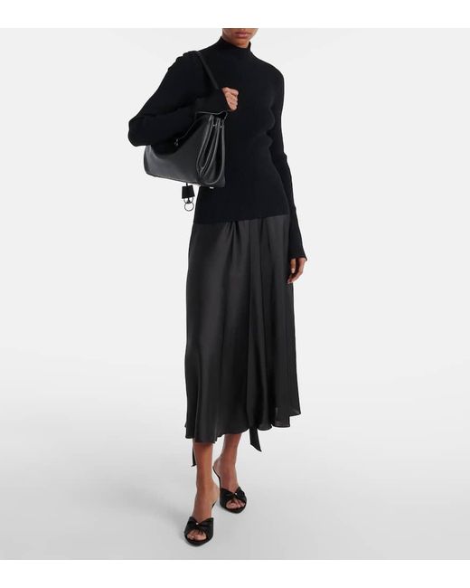 Balenciaga Black Knife Bow 80 Satin Sandals