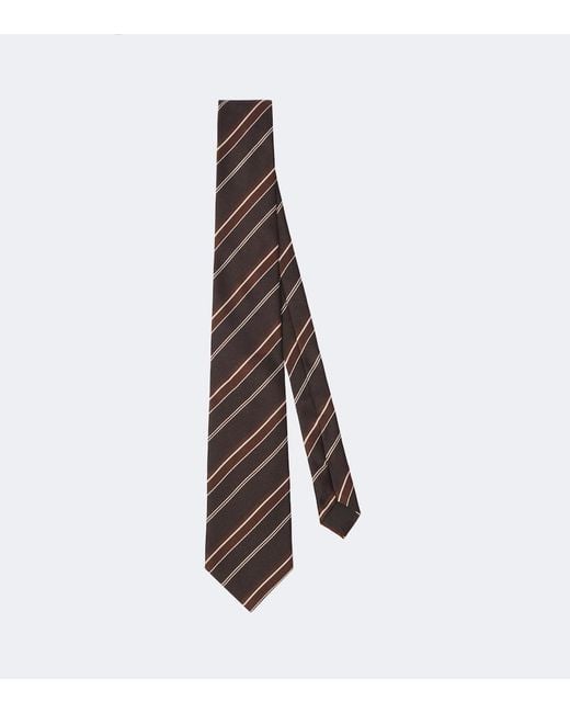 Tom Ford Brown Striped Silk Tie for men