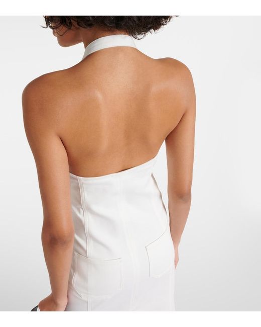 Courreges White Multiflex Denim Midi Dress