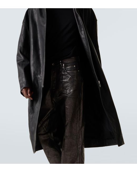Rick Owens Mantel Aus Leder in Black für Herren