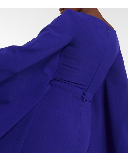 Safiyaa Blue Maxikleid Boat N Flared