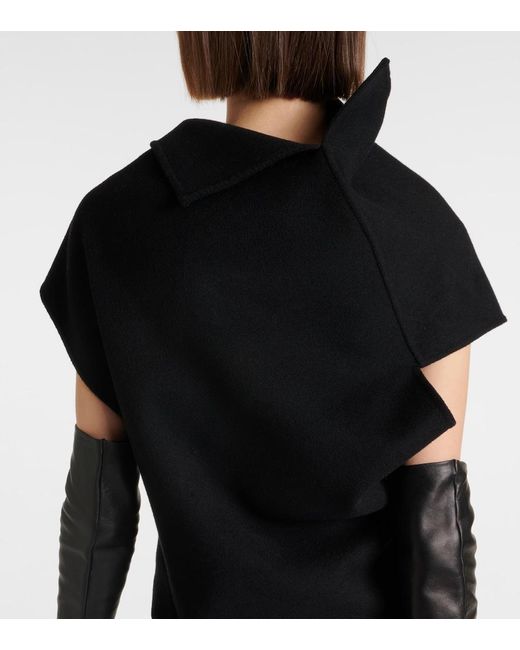 The Row Black Kamil Paneled Cashmere Gown