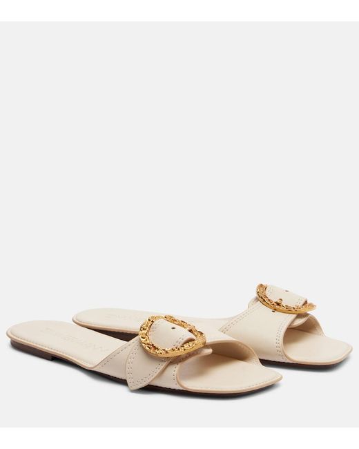 Zimmermann Natural Solena Leather Slides