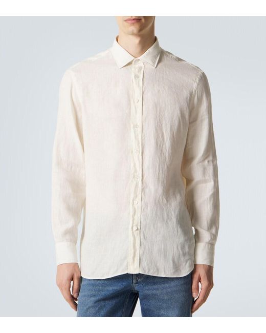 Lardini Natural Linen Shirt for men