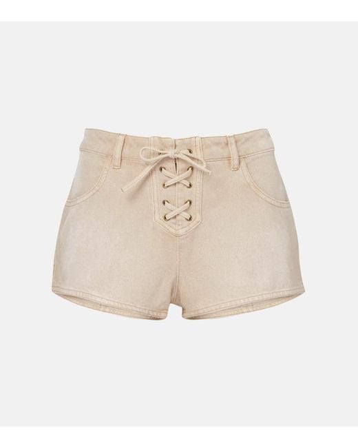 Isabel Marant Natural Delma Denim Shorts