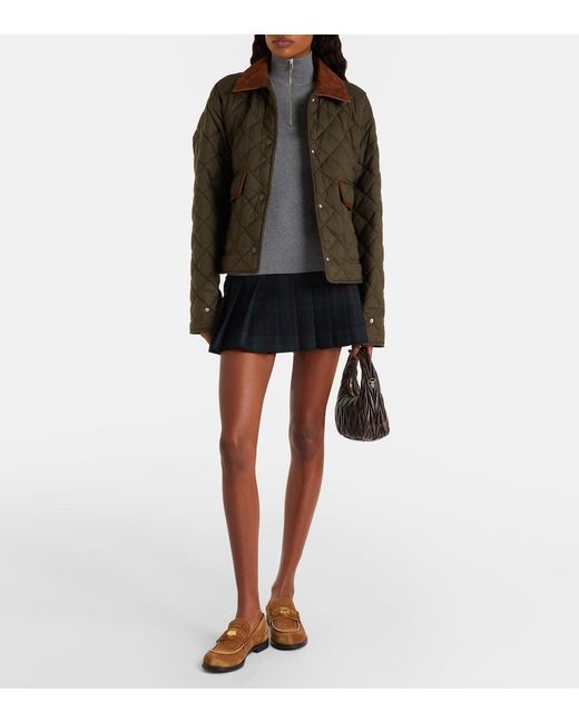 Miu Miu Gray Cotton Half-Zip Sweater