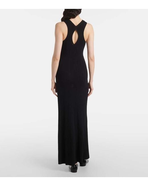 Joseph Black Ribbed-Knit Maxi Dress