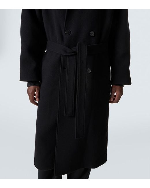 The Row Black Eomer Wool Overcoat for men