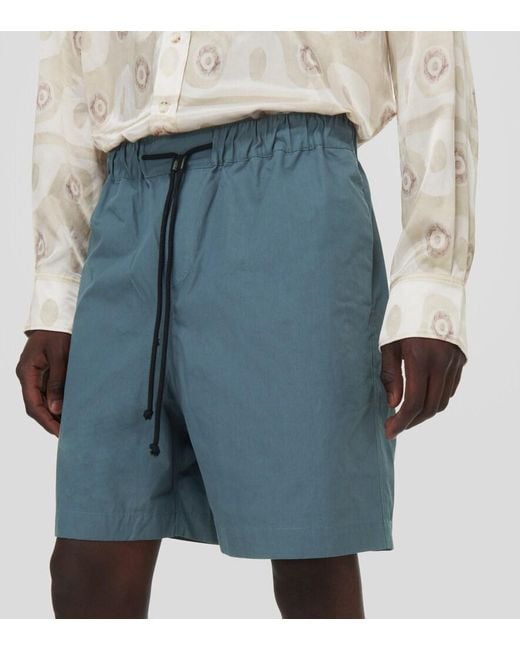 Commas Blue Cotton Shorts for men