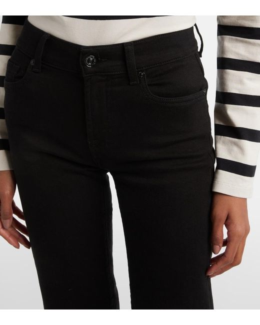 7 For All Mankind Black Capri Cropped Jeans