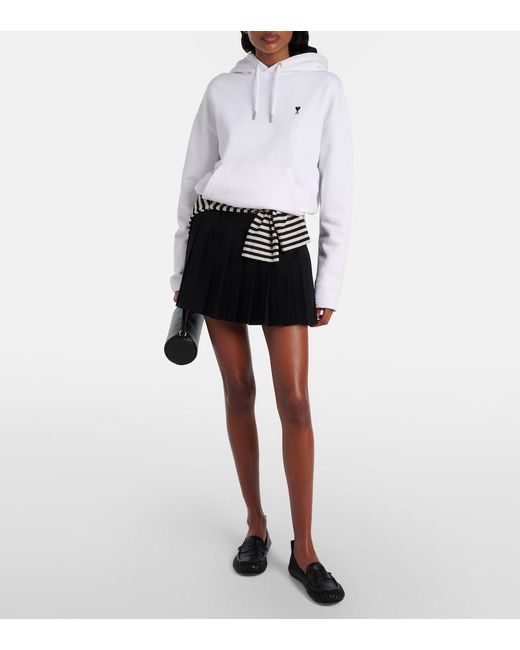 AMI White Ami De Cour Cotton Jersey Sweatshirt