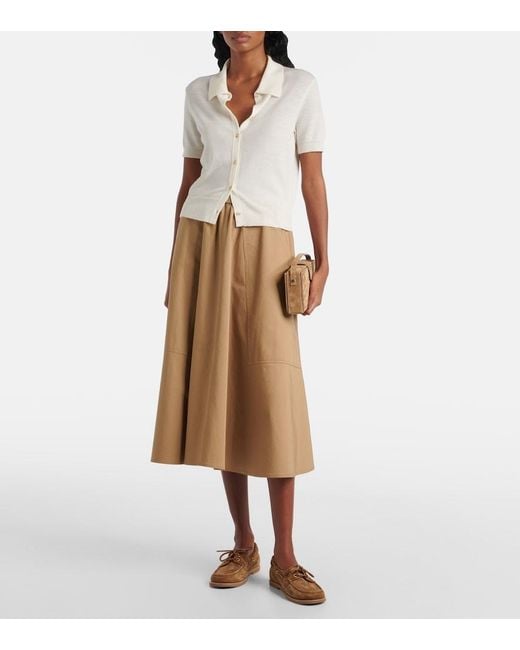 Vince White Wool-Blend Top