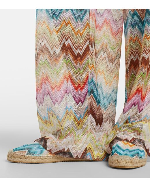 Missoni Blue Elle Zigzag Espadrilles
