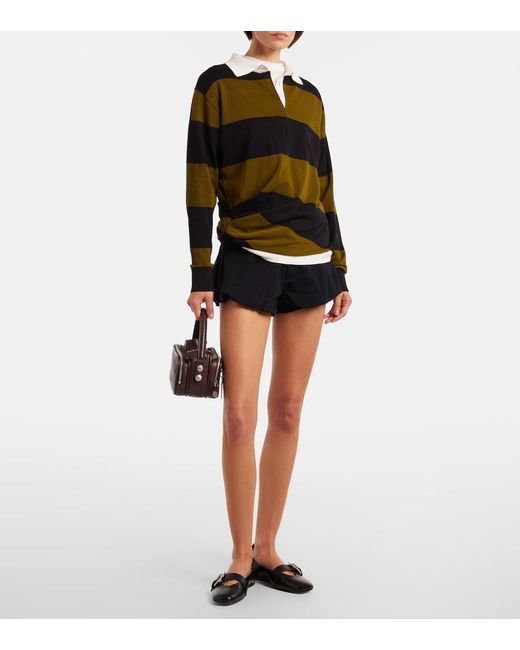 FRAME Black Shell Denim Shorts