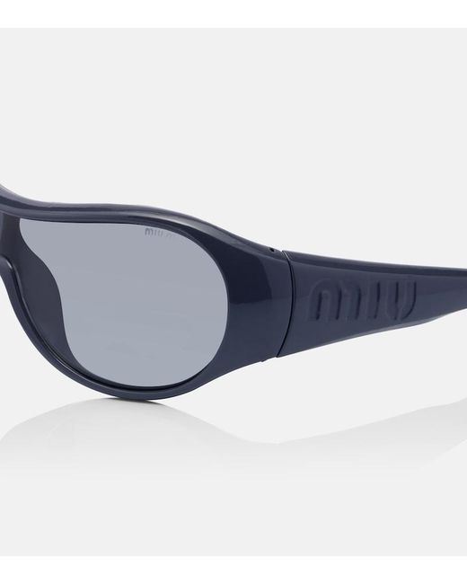 Miu Miu Blue Ivresse Shield Sunglasses