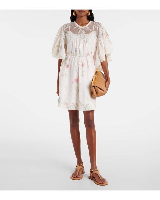 Miniabito Lucky di Zimmermann in White